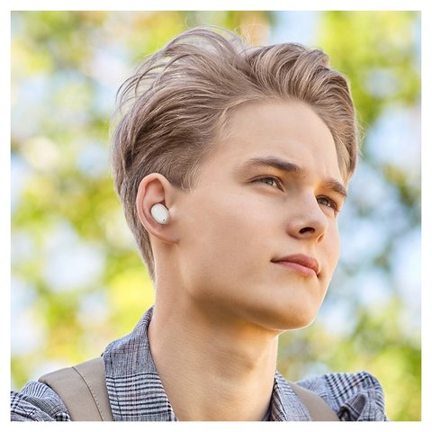 Headphone Baseus Bowie EZ10, (wireless, white, with charging case, with cable) #A00054300226-Z1 Preview 3
