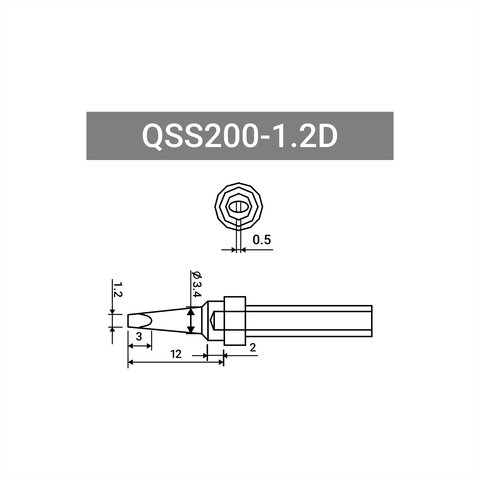 Punta de recambio para cautín Quick QSS200-1.2D Vista previa  1