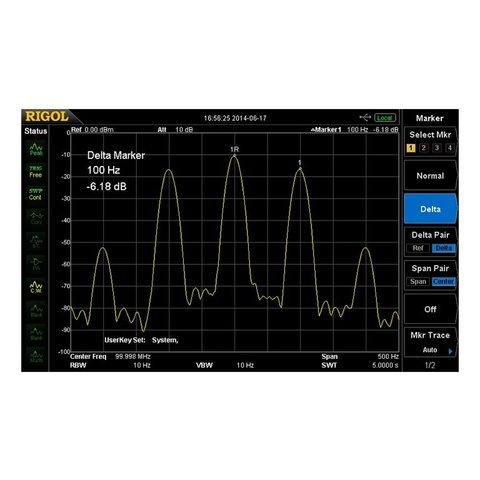 Analizador de espectro RIGOL DSA710 Vista previa  4