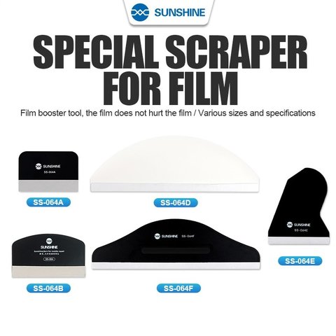 Espátula Sunshine SS-064B, para pegar películas, 93 mm, plástico, negro Vista previa  1