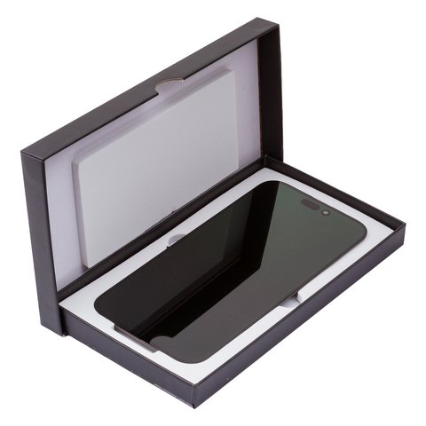 Pantalla LCD puede usarse con iPhone 16 Pro Max, negro, con marco, HC, sin microchip, (OLED), GX OEM hard Vista previa  2