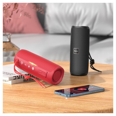 Портативна бездротова колонка Hoco HC16, червона, bluetooth 5.3, 5W*2, #6931474791467 Прев'ю 1