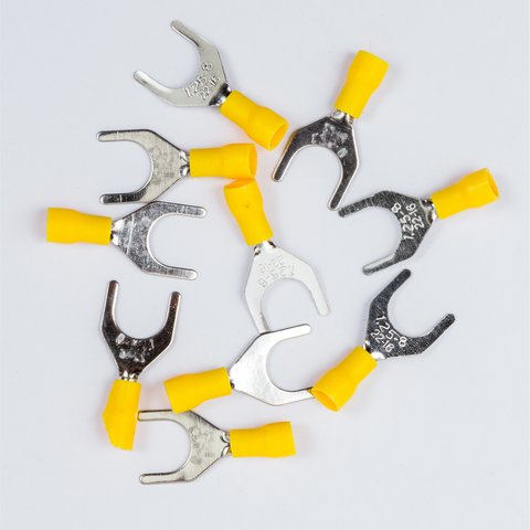 Наконечник SV1.25-8, 8 мм, вилковий, ізольований, жовтий, 10 шт., 0,5-1,5 мм² Прев'ю 1