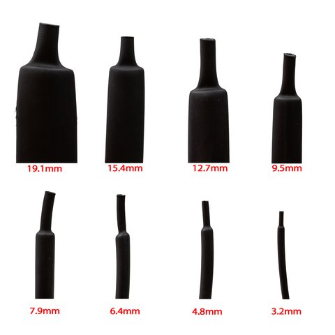 Термозбіжна трубка, 1 м, 7,9 мм, чорна, з клеєм Прев'ю 2