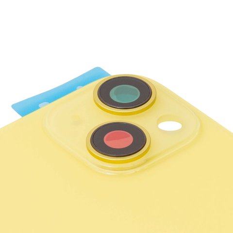 Задня панель корпуса для iPhone 14 Plus, жовта, із склом камери, Original (PRC), yellow Прев'ю 1