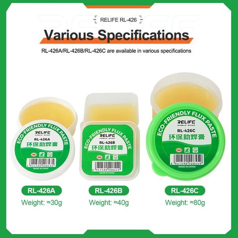 Флюс-паста RELIFE RL-426C, екологічно чистий, 80 г Прев'ю 1