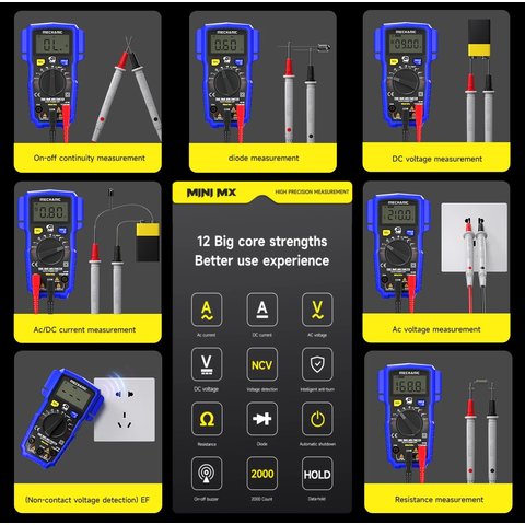 Мультиметр Mechanic Mini MX, цифровий Прев'ю 4