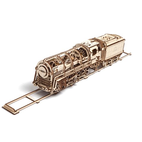 Mechanical 3D Puzzle UGEARS Locomotive with Tender Preview 3